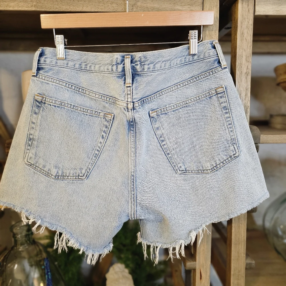 Anthropologie AGOLDE Parker Denim Long Shorts Sz 30 100% Organic Cotton - Picture 9 of 12